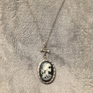 Skeleton cameo locket
